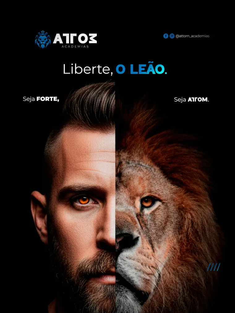 Criativo de branding da Attom: Liberte o leão
